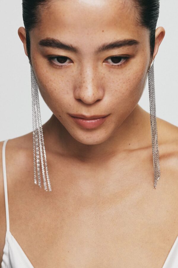 Earrings Chainfall Earrings, white gold for a unique and sophisticated look