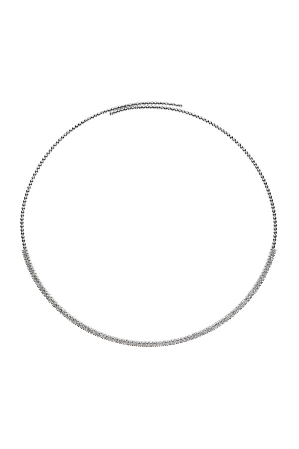 Chokers Spiral Choker, diamonds, white gold with exceptional quality