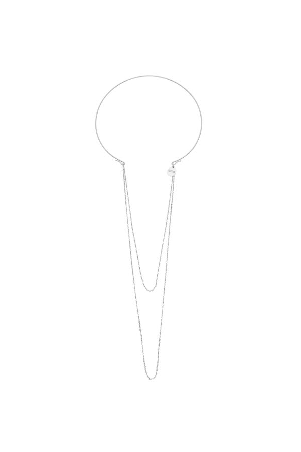 Chokers Chain Transformer Choker, white gold with a unique touch from Guzema