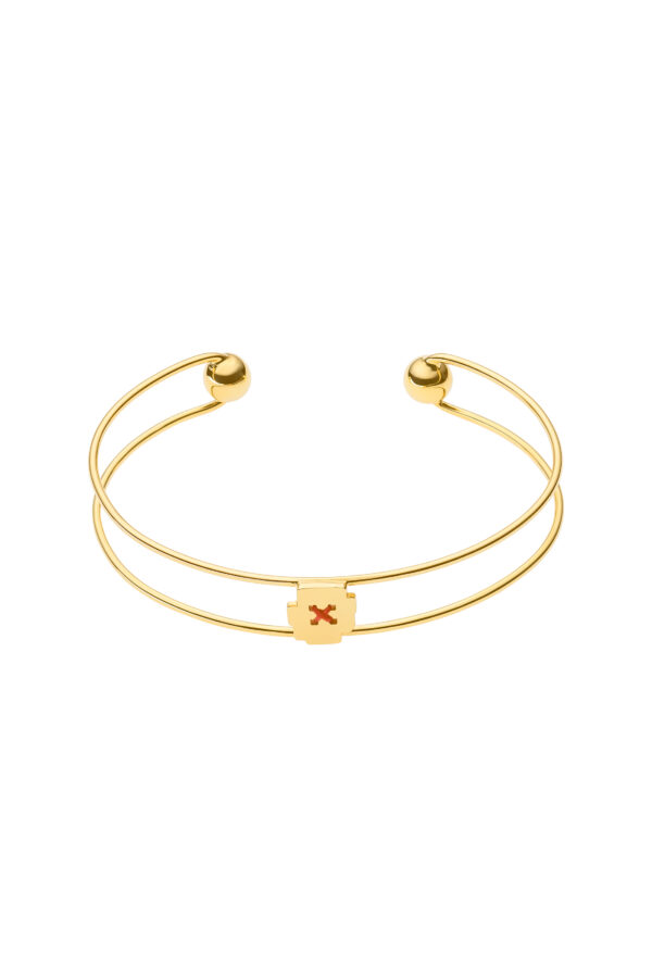 Bracelets Embroidered Bracelet, yellow gold for everyday elegance