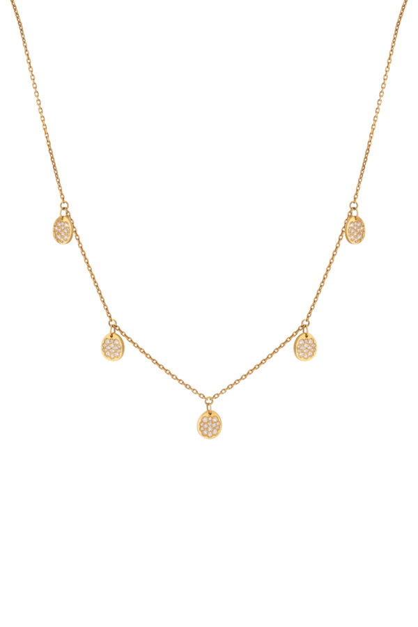 Necklaces Flat Quintet Necklace, diamonds, yellow gold with fast delivery from Guzema
