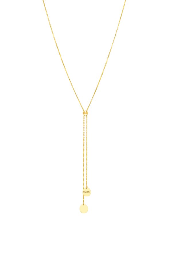 Exclusive Necklaces Flats Tie Necklace, yellow gold from Guzema
