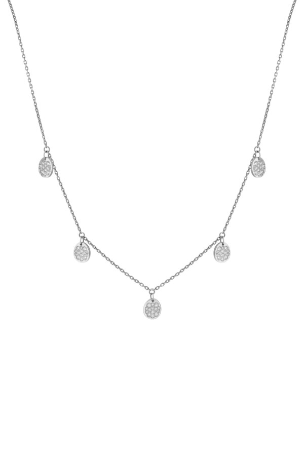 Exclusive Necklaces Flat Quintet Necklace, diamonds, white gold from Guzema