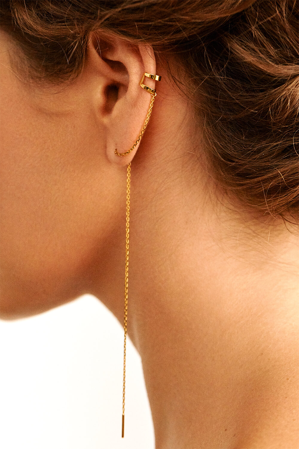 Cuffs Chain Cuff Earring, claspless, yellow gold available online with fast delivery