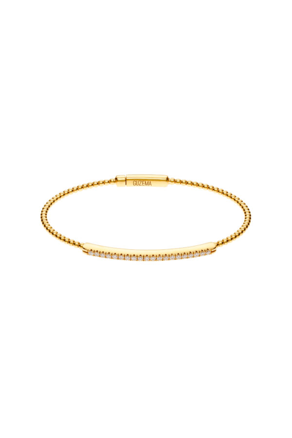 Bracelets Bracelet with 19 diamonds, yellow gold for everyday elegance