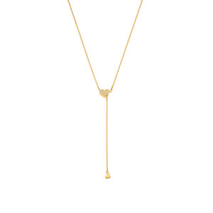 Heart Transformer Necklace, diamonds, yellow gold