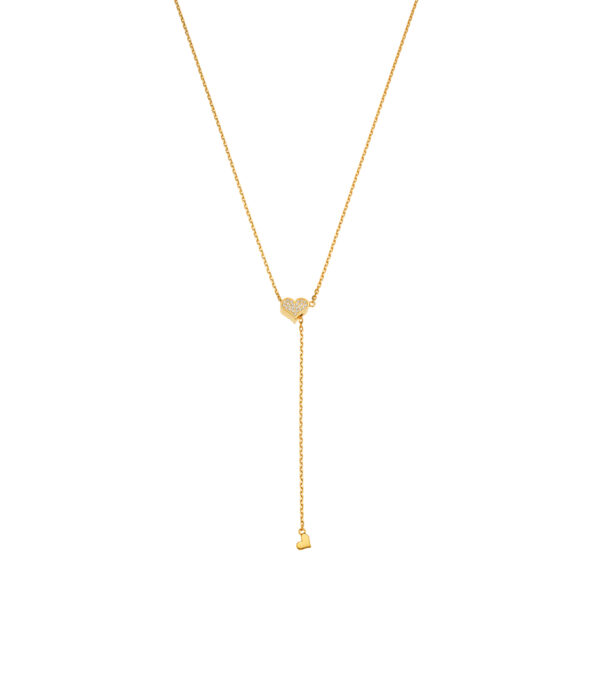 Custom Necklaces Heart Transformer Necklace, diamonds, yellow gold for a luxurious style