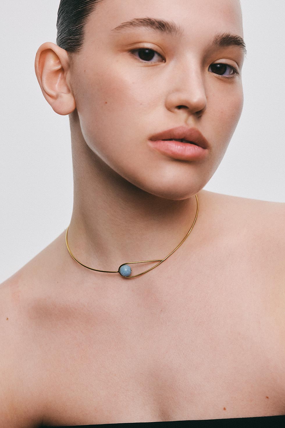 Chokers Celestial Blue Necklace, yellow gold available online with unique design