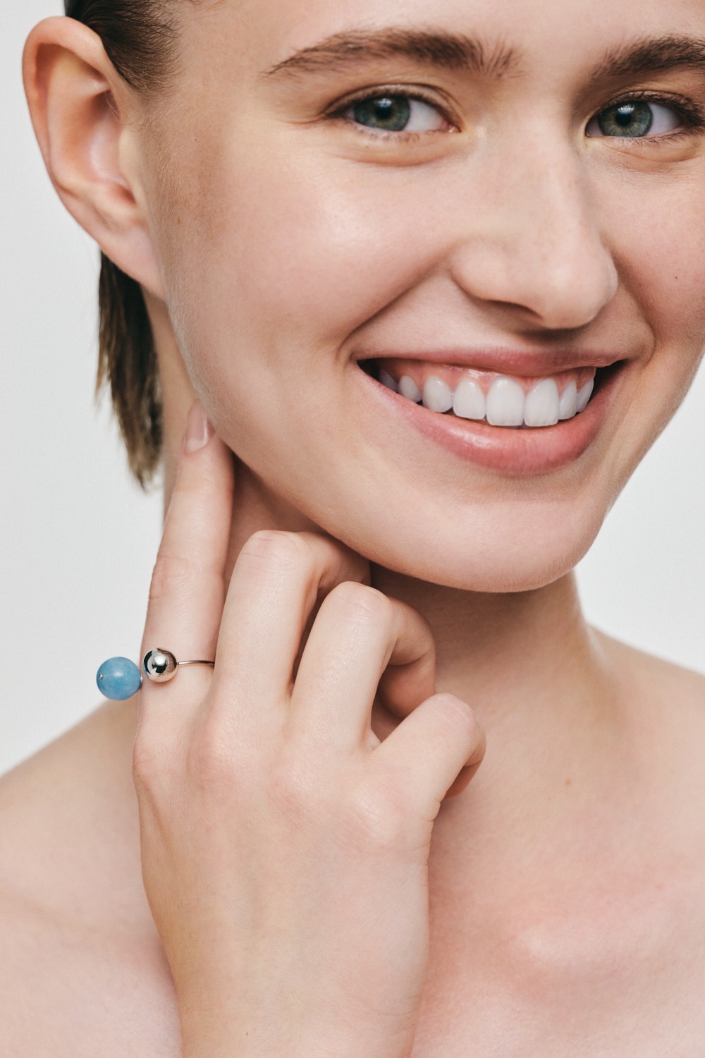 Rings Duo Celestial Blue Ring, white gold with modern design available now