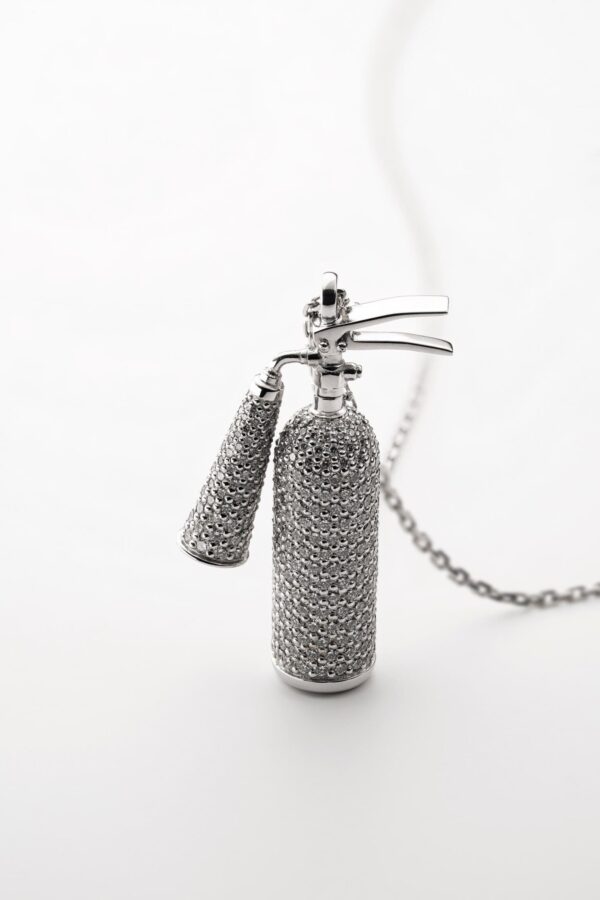 Necklaces Bold Extinguisher Pendant, with diamonds, white gold with fast delivery from Guzema