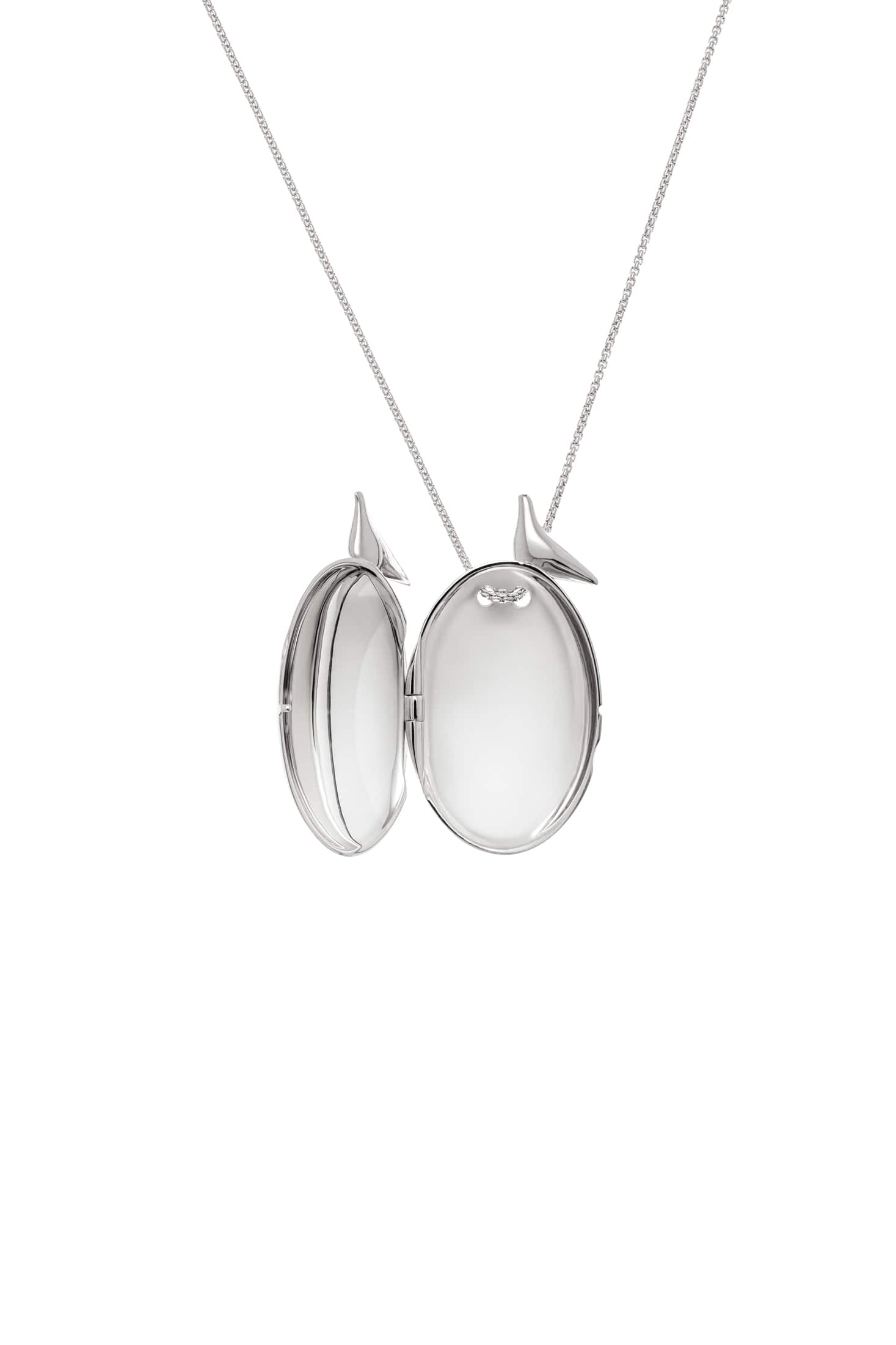 Custom Necklaces Magic Egg Locket Pendant, white gold for a luxurious style