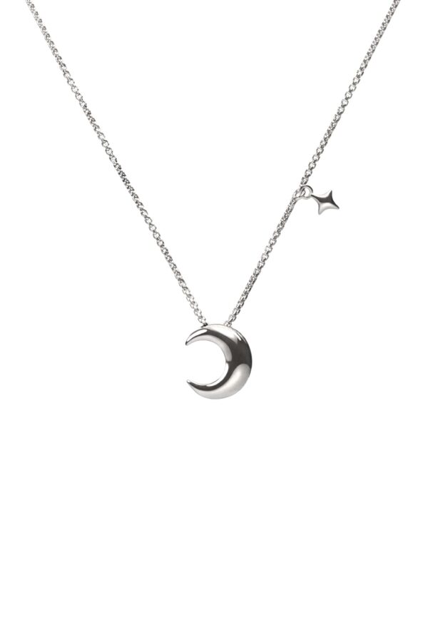 Necklaces Moon Pendant, white gold with fast delivery from Guzema