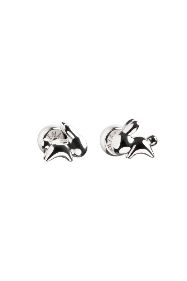Earrings Rabbit Stud Earrings, white gold with timeless design by Guzema