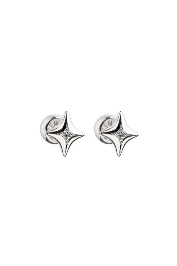 Earrings Mini Star Stud Earrings, white gold for stylish and elegant looks