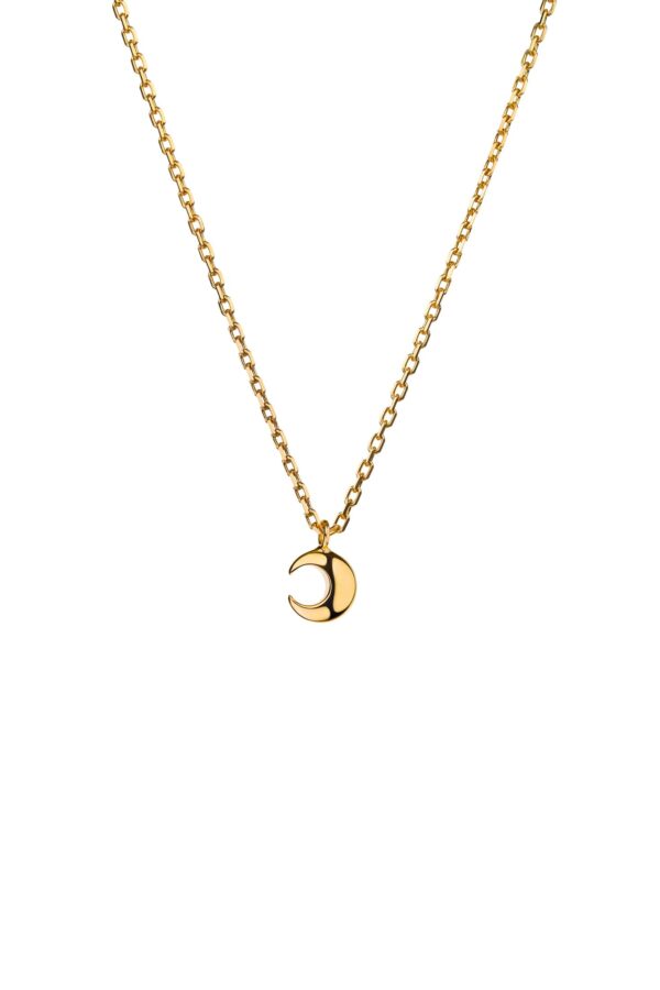 Necklaces Mini Moon Pendant, yellow gold with fast delivery from Guzema
