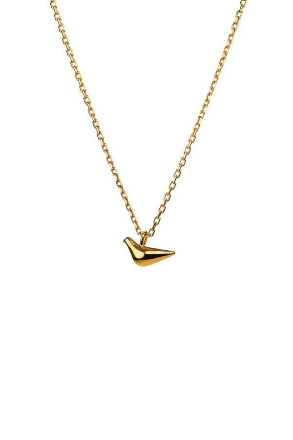 Exclusive Necklaces Mini Bird Girl Pendant, yellow gold from Guzema