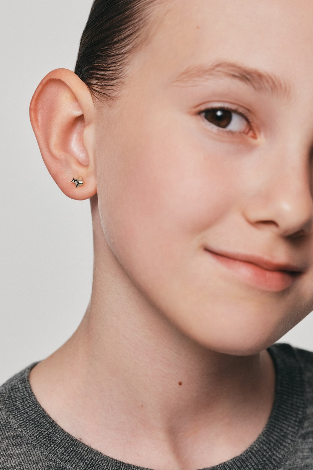 Earrings Fish Stud Earrings, white gold for a unique and sophisticated look