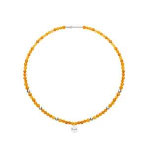 Freedom Amber Necklace, white gold