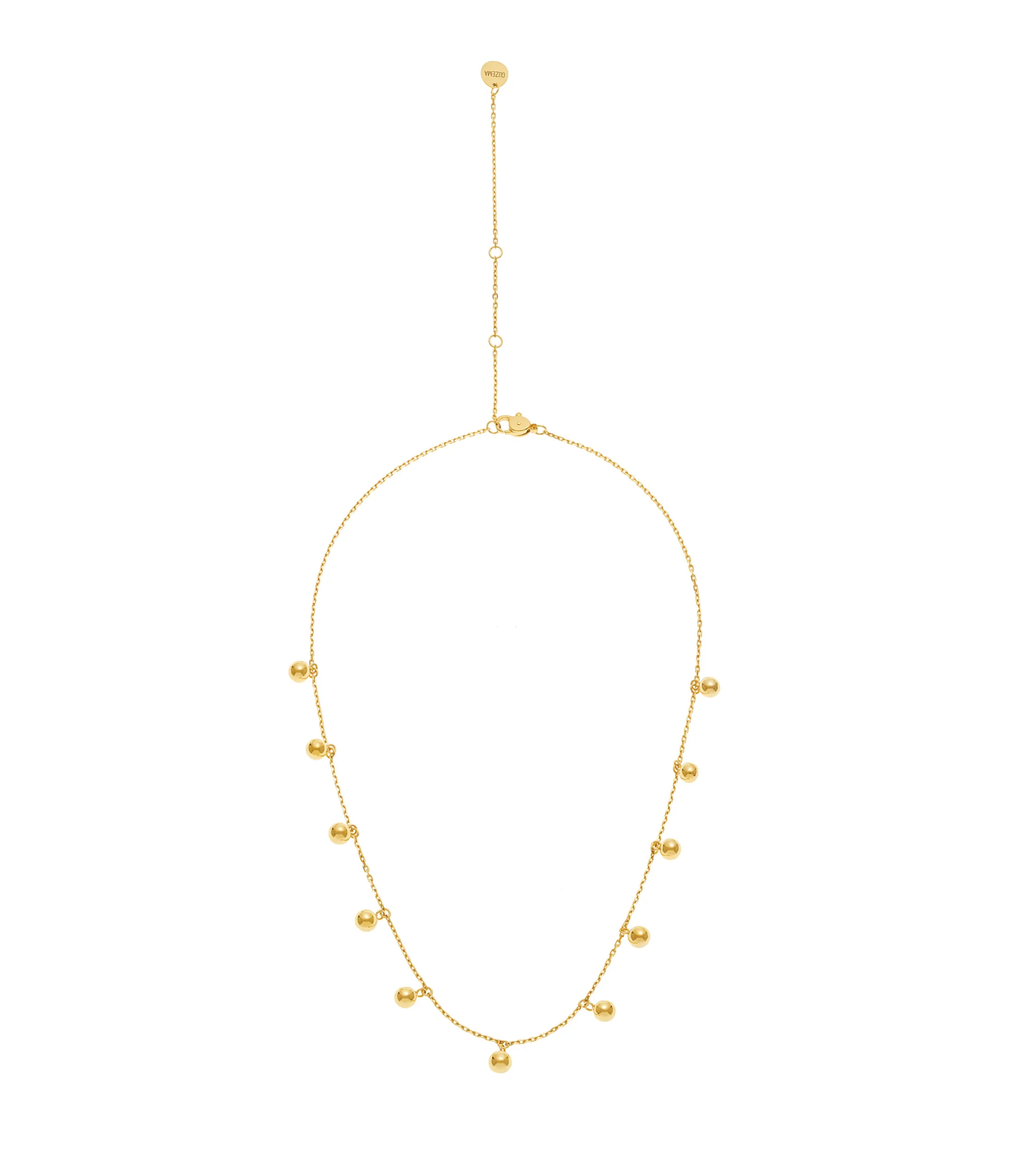 Custom Necklaces Multi Orbs Necklace, yellow gold for a luxurious style