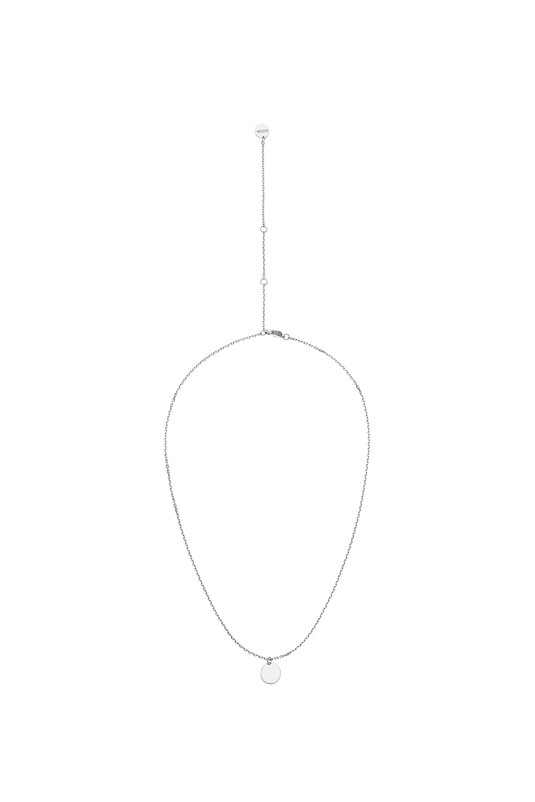 Custom Necklaces Mono Flat Necklace, white gold for a luxurious style