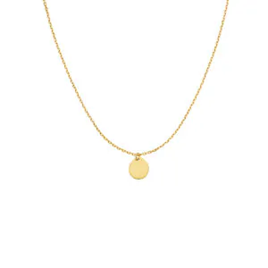 Mono Flat Necklace, yellow gold