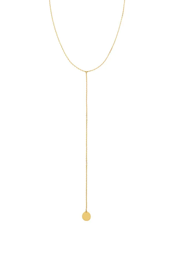 Custom Necklaces Mono Flat Necklace, yellow gold for a luxurious style