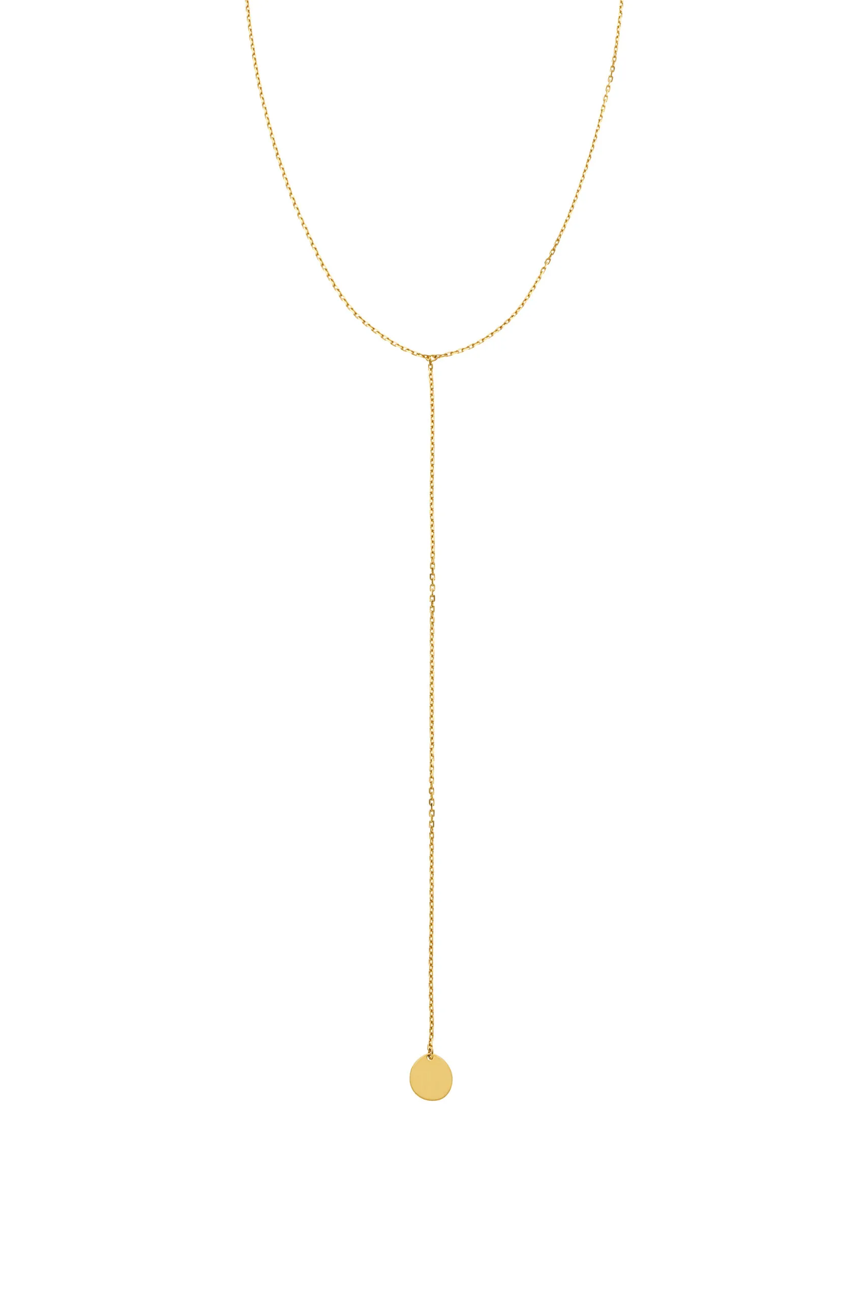 Custom Necklaces Mono Flat Necklace, yellow gold for a luxurious style