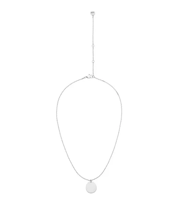 Necklaces Bold Mono Flat Necklace, white gold with fast delivery from Guzema