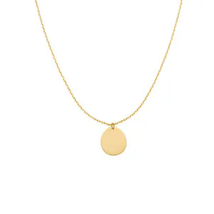 Bold Mono Flat Necklace, yellow gold