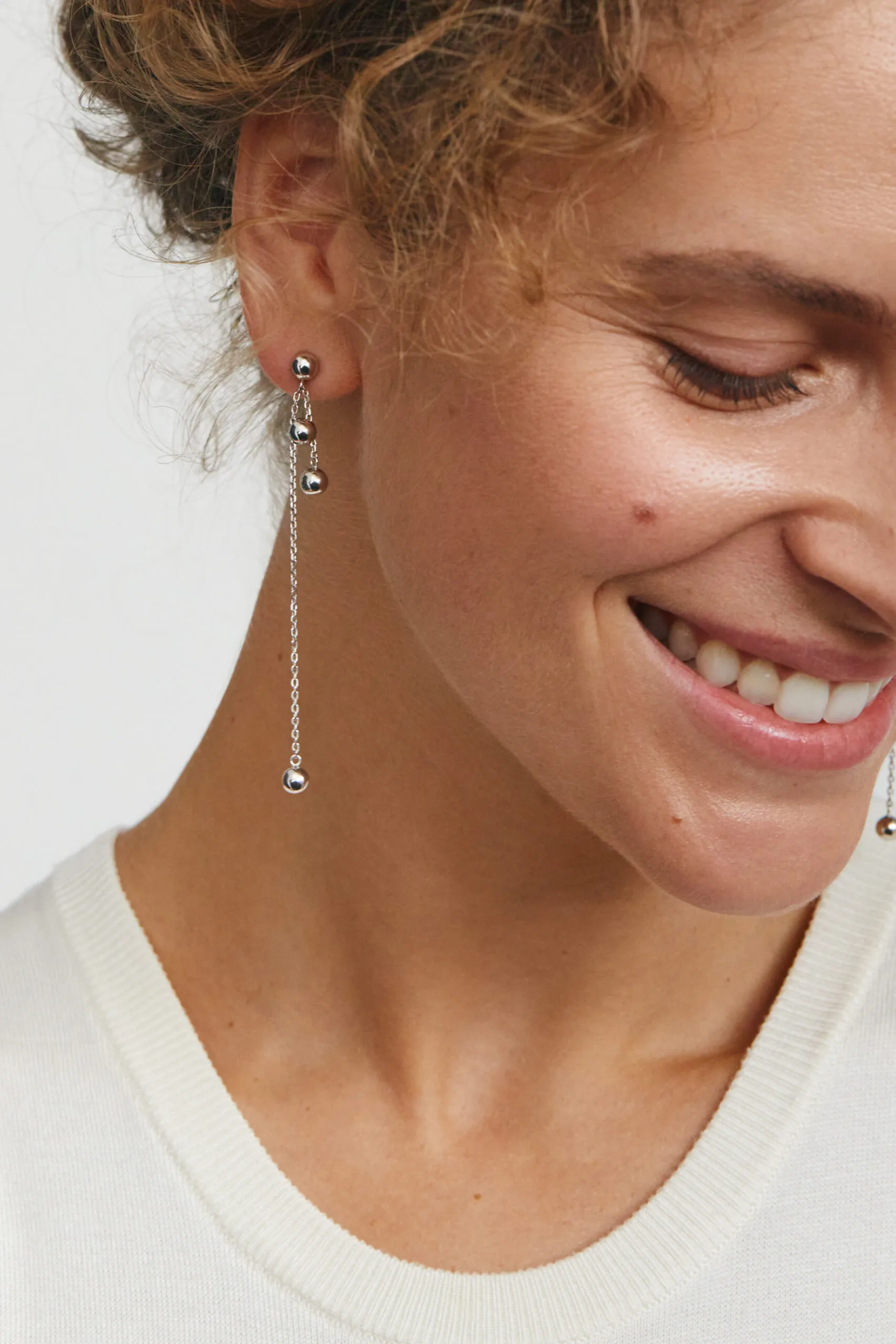 Earrings Orbs Transformer Earrings, white gold for stylish and elegant looks