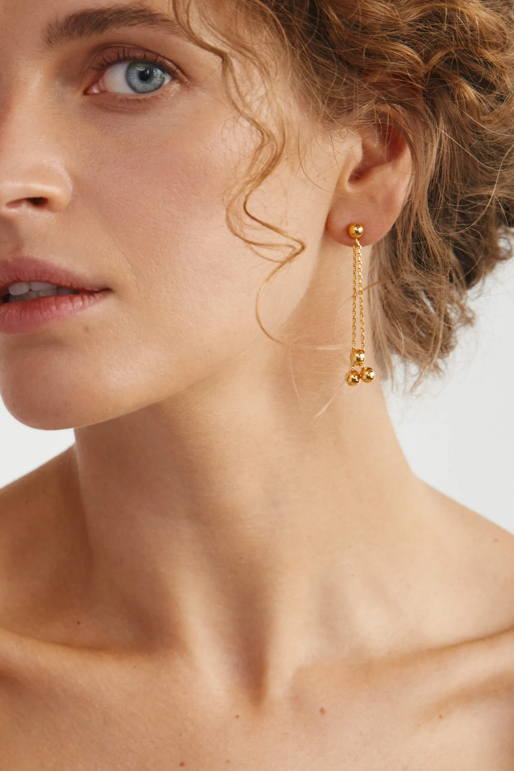 Earrings Orbs Transformer Earrings, yellow gold for stylish and elegant looks