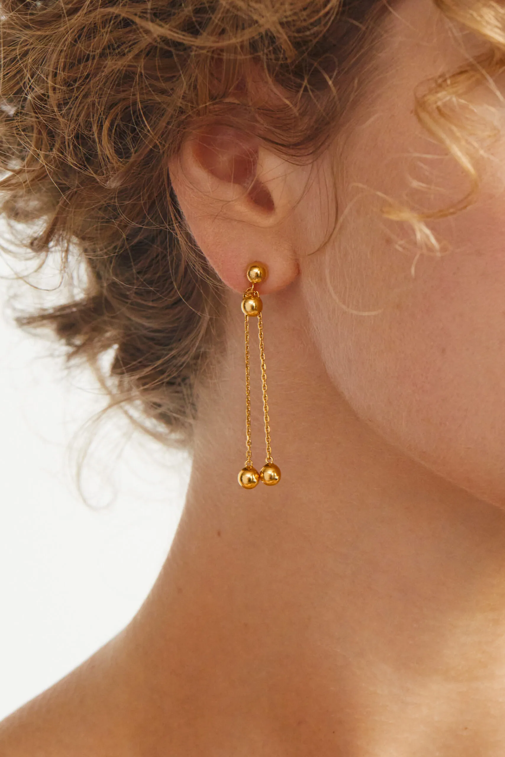 Earrings Orbs Transformer Earrings, yellow gold for stylish and elegant looks