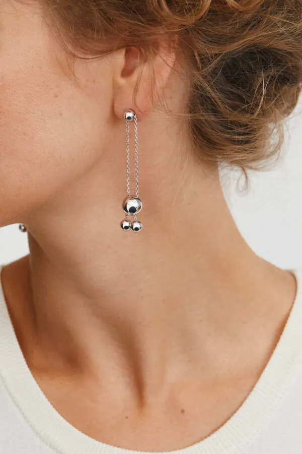 Earrings Multi Orbs Earrings, white gold for stylish and elegant looks