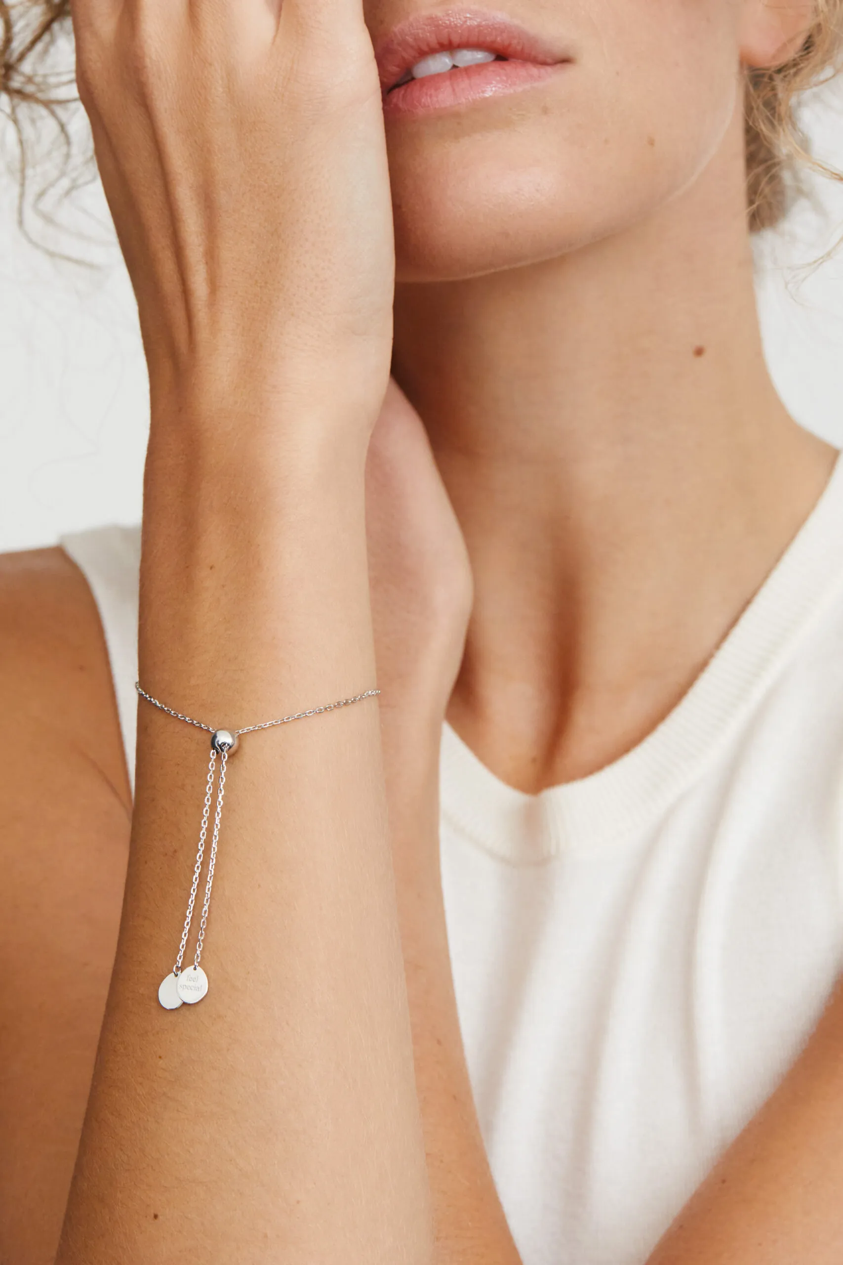 Bracelets Flats Transformer Bracelet, white gold for everyday elegance