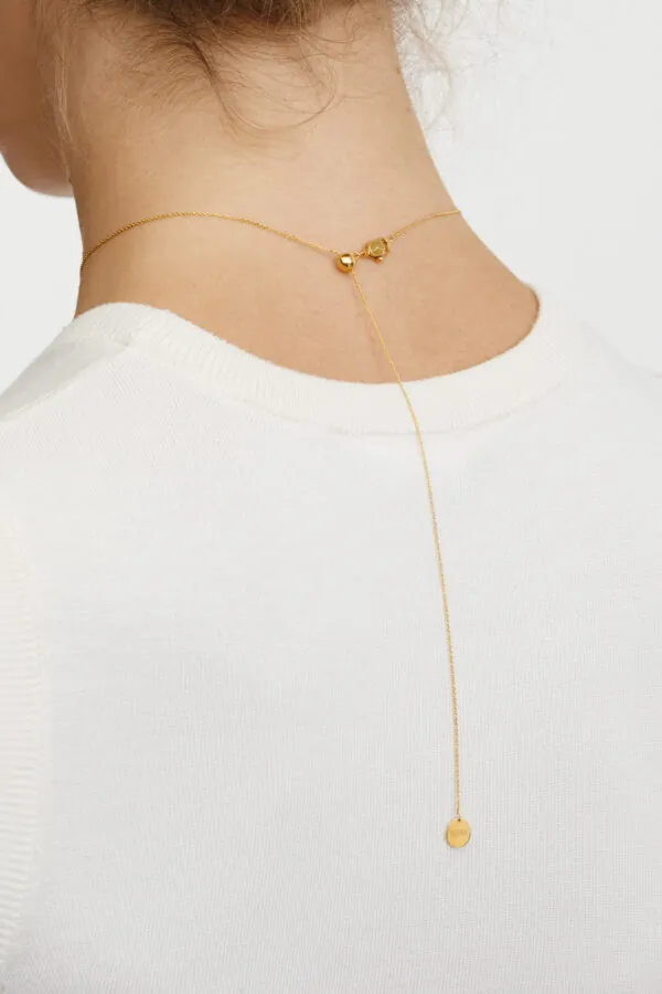 Necklaces Semi-Orb Necklace, yellow gold with fast delivery from Guzema