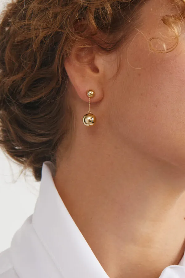 Earrings Orb Earrings, yellow gold for stylish and elegant looks