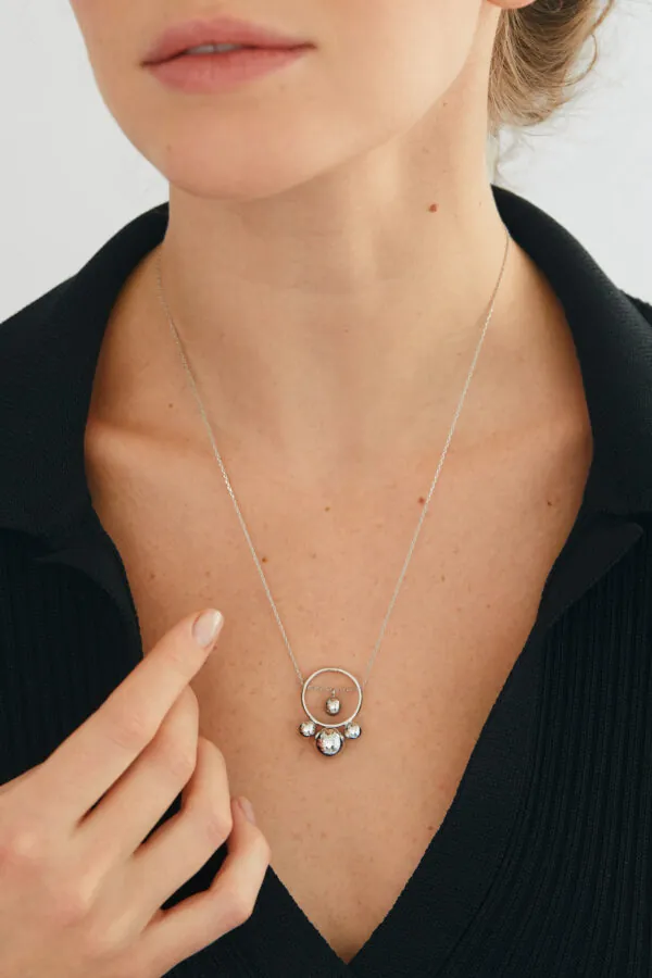 Exclusive Necklaces Transformer Duo Set, white gold from Guzema