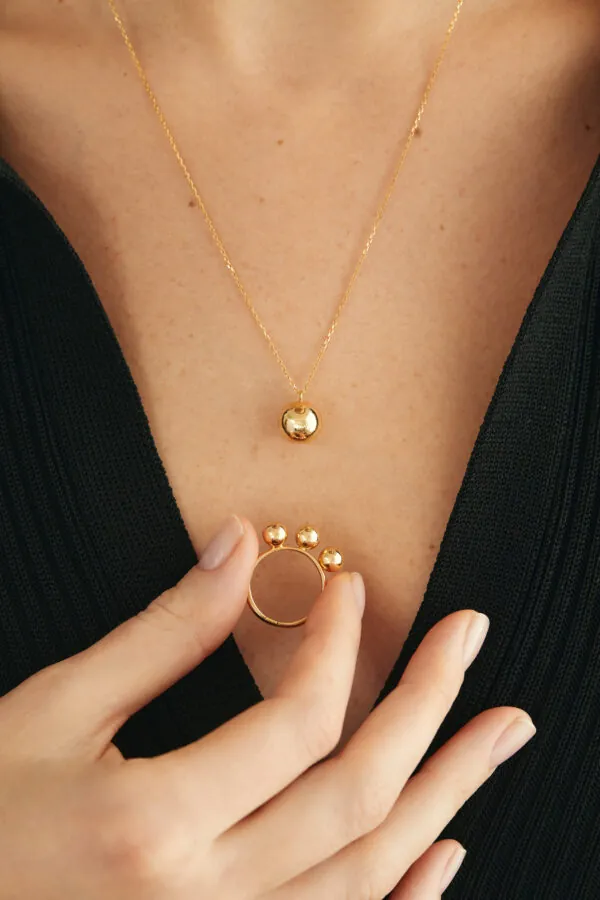 Exclusive Necklaces Transformer Duo Set, yellow gold from Guzema