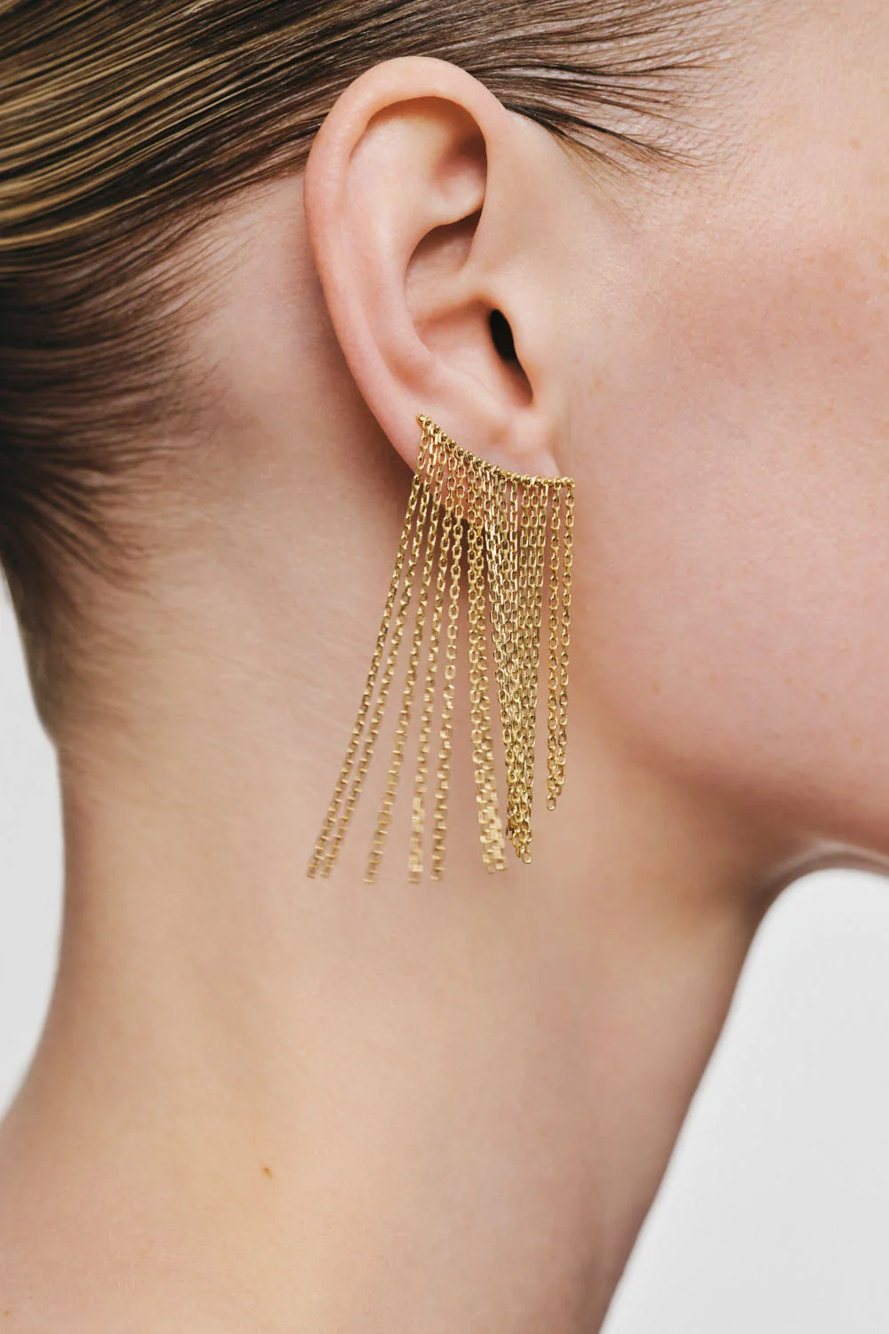 Earrings Mid Chainfall Earrings, yellow gold for stylish and elegant looks