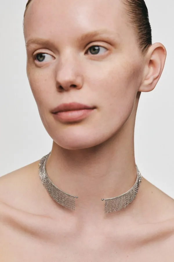 Chokers Bold Chainfall Choker, white gold available online with unique design