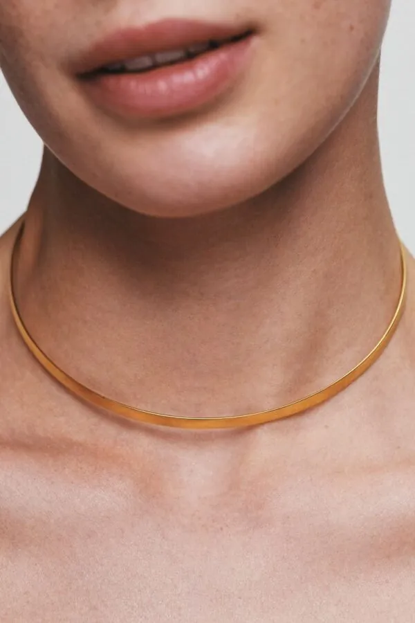 Chokers Solid Wide Choker, yellow gold available online with unique design