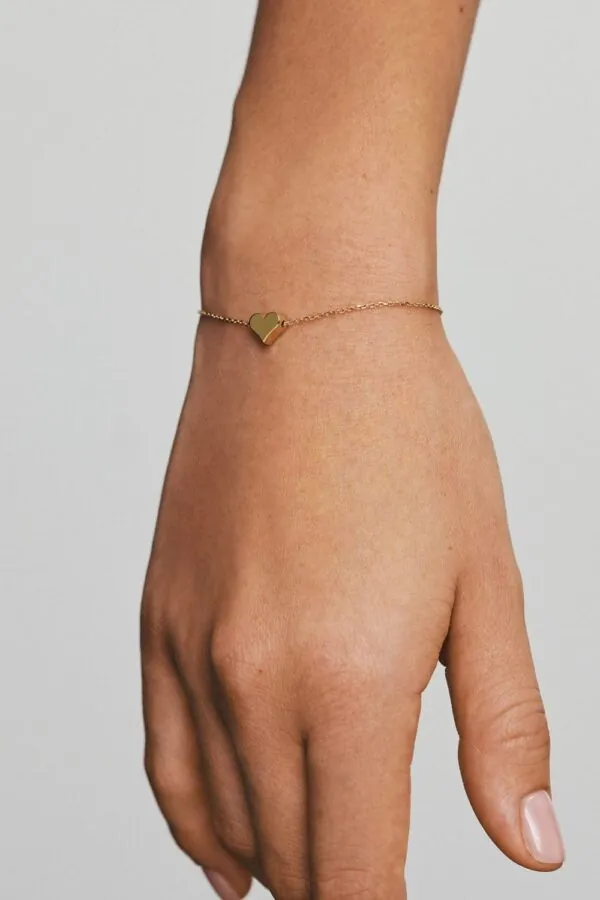 Bracelets Heart Bracelet, yellow gold for everyday elegance