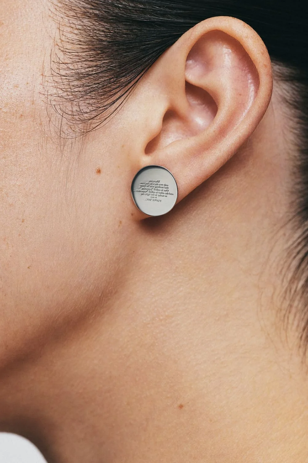 Earrings Mini I love you Earrings, white gold for a unique and sophisticated look