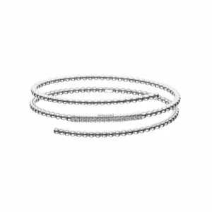 Triple Spiral Bracelet, diamonds, white gold