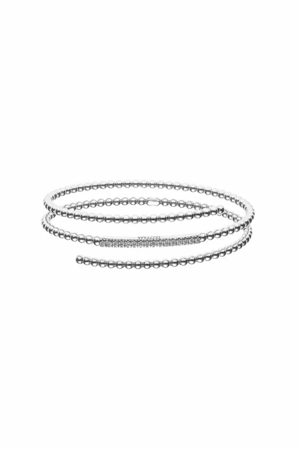 Bracelets Triple Spiral Bracelet, diamonds, white gold with high-end craftsmanship from Guzema