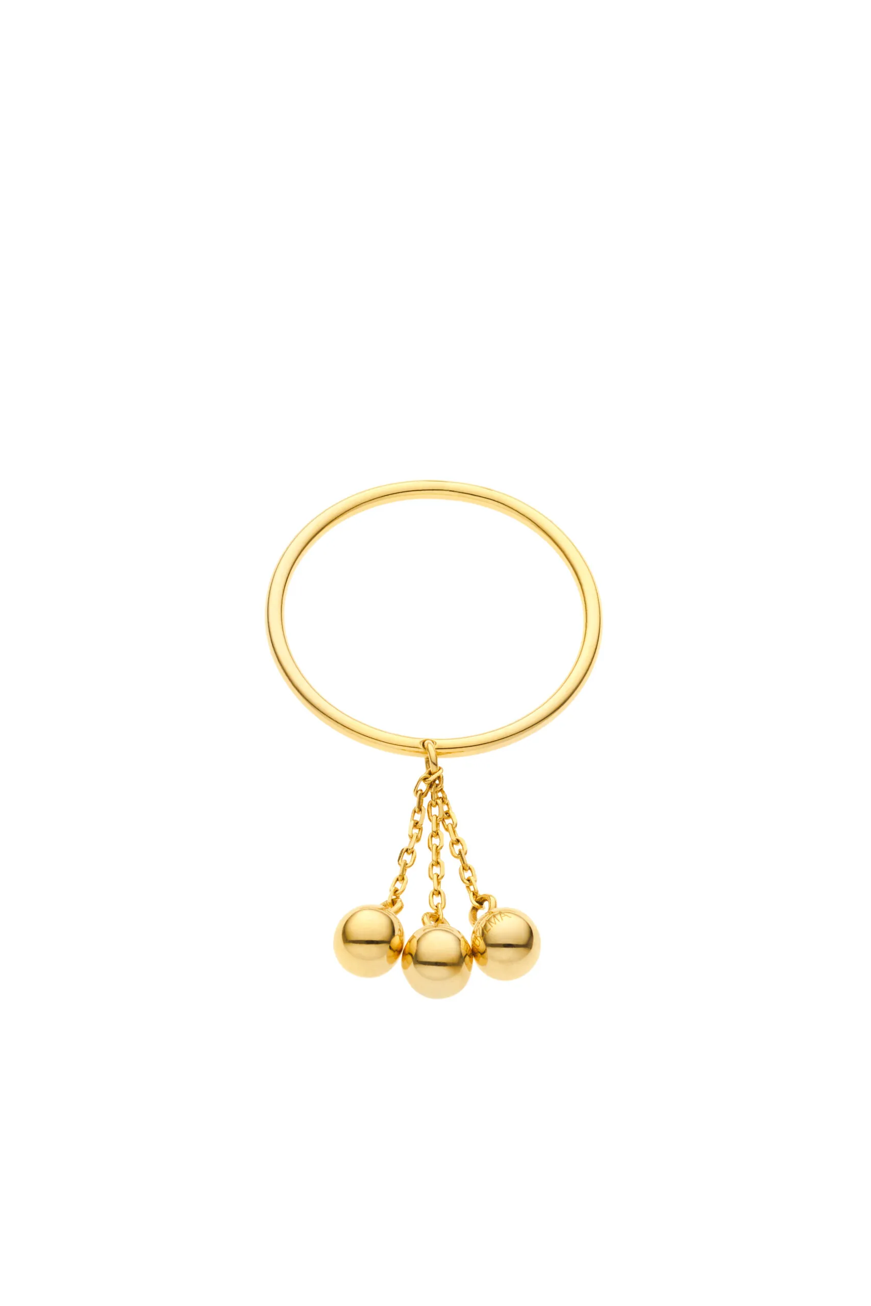 Rings Trio Orb ring, yellow gold with luxury craftsmanship from Guzema