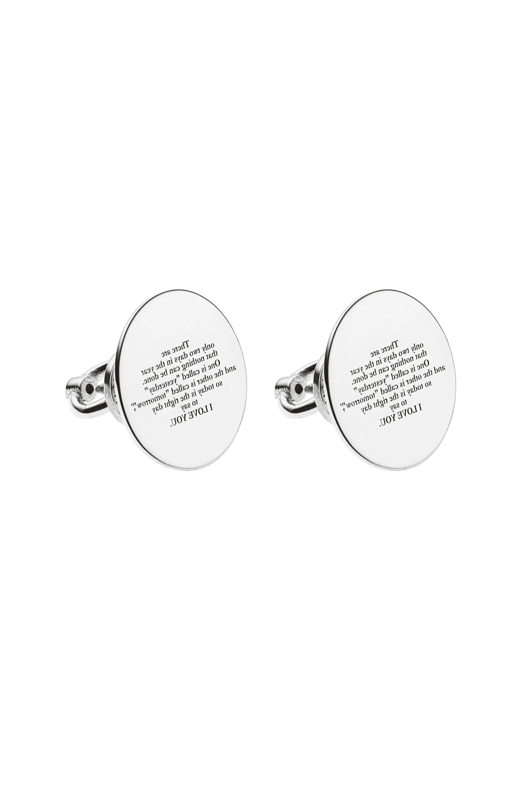 Earrings Mini I love you Earrings, white gold with timeless design by Guzema