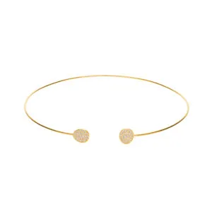 Flats Choker, diamonds, yellow gold