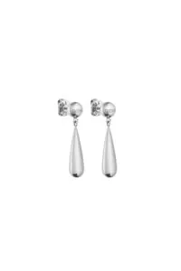 Earrings Long Orb Earrings, white gold with timeless design by Guzema