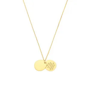 Custom Duo Flat Necklace, yellow gold